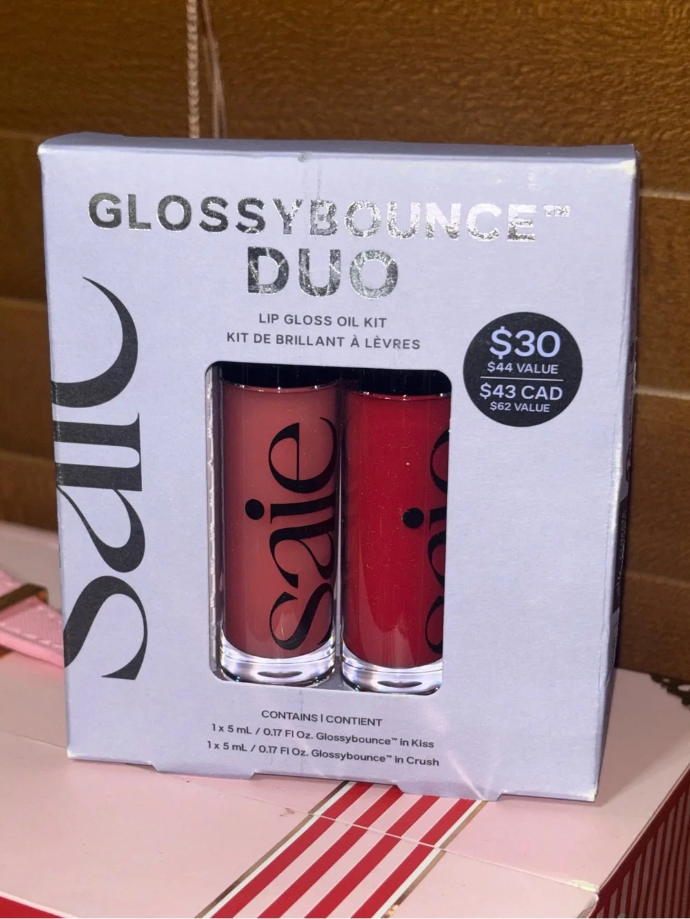 Saie Glossybounce Duo Lip Gloss Oil Kit